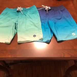 2 pairs men’s Hollister Board Shorts